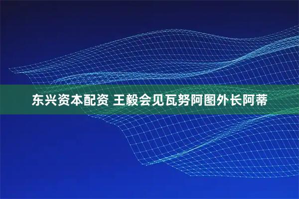 东兴资本配资 王毅会见瓦努阿图外长阿蒂